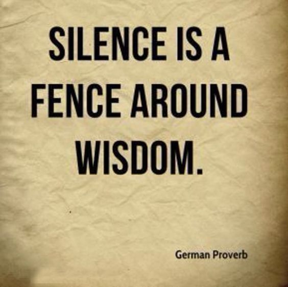 German Proverb-Silence Poster