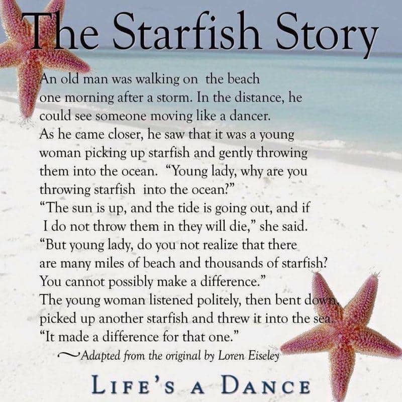 The Starfish Story By Loren Eisely Contributor Jennifer Fogle